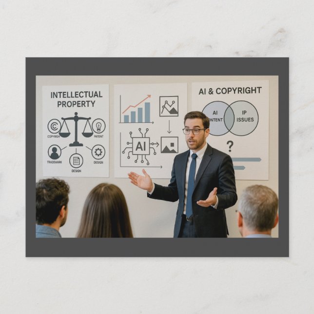 Cartão Postal IP, AI e Copyright (Frente)