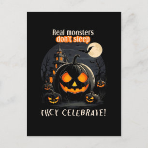 Cartão Postal iPhone / capas de ipad de abóbora preta do Hallowe
