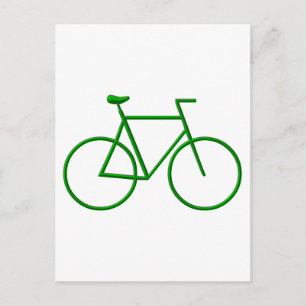 Cartão Postal Ir Bicicleta Verde