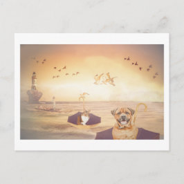 Cartão Postal Ir para casa, a fantasia dos guardiões de farol