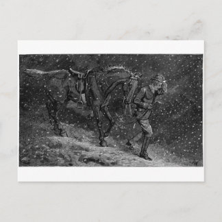 Cartão Postal Ir para casa ao amor em um algodão