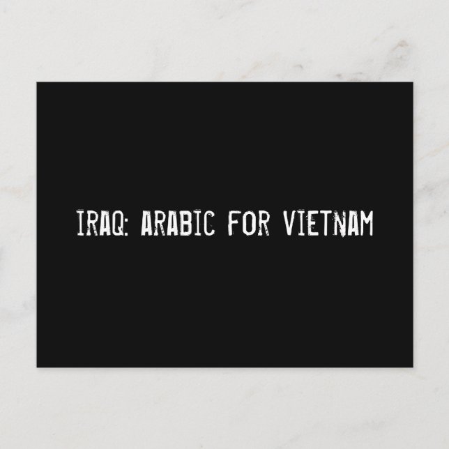 Cartão Postal iraque: árabe para o vietname (Frente)