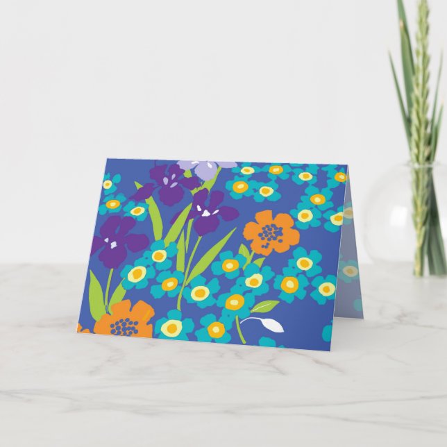 cartão postal íris azul japonês (Frente)
