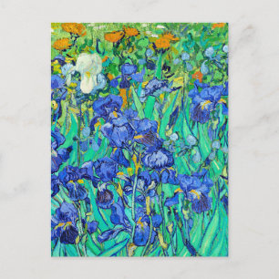 Cartão Postal Íris de Van Gogh, pintura famosa, remixada