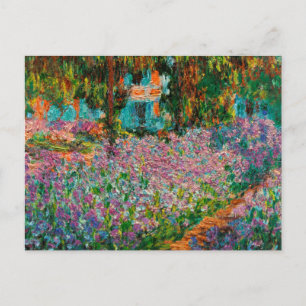 Cartão Postal Íris Jardim Monet Giverny flores