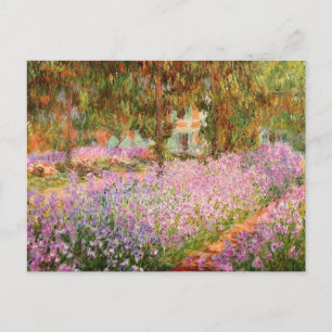 Cartão Postal Írises no Jardim por Monet