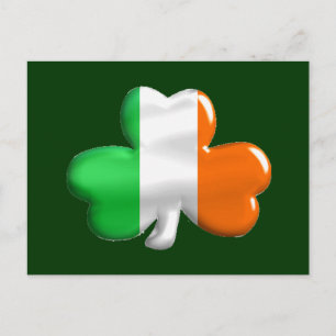 Cartão Postal Irish Flag Clover