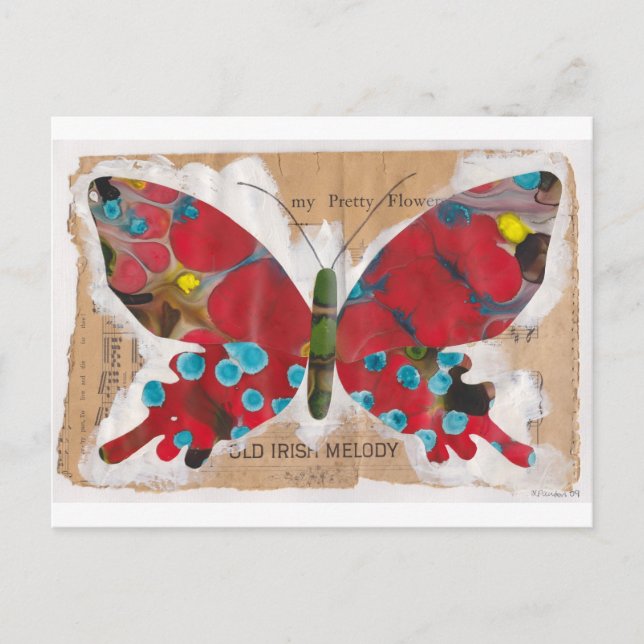Cartão Postal Irish Melody Butterfly (Frente)