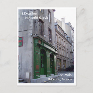 Cartão Postal Irish Pub in Rua. Malo, França