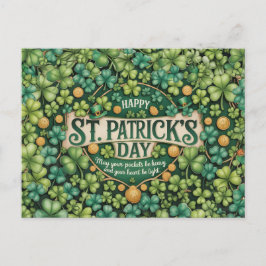 Cartão Postal Irish Shamrock Celebration Design