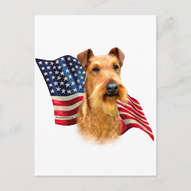 Cartão Postal Irish Terrier Flag (Frente)