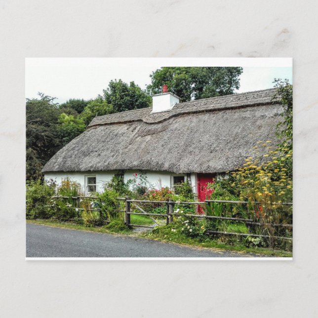 Cartão Postal Irish Thatch cottage postcard (Frente)
