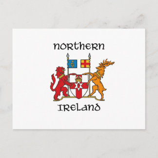 Cartão Postal Irlanda do Norte - brasão de armas/símbolo/emblema