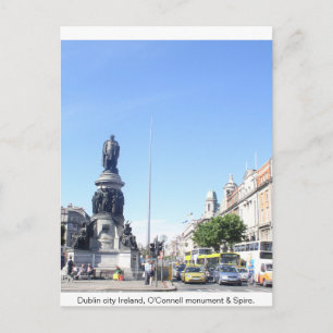 Cartão Postal Irlanda, Dublin Spire & O'Connell Monument