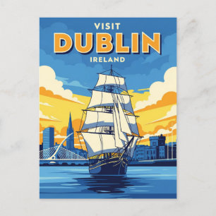 Cartão Postal Irlanda Dublin Tall Ship