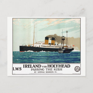 Cartão Postal Irlanda Holyhead - Poster de Viagens vintage Resta