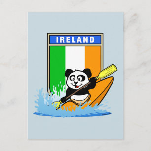 Cartão Postal Irlanda Kayaking Panda
