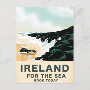 Cartão Postal Irlanda "Para o Mar" Cartaz de viagem náutica