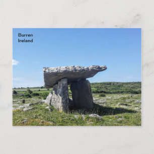 Cartão Postal Irlanda, Poulnabrone Portal Tomb, Burren, Clare
