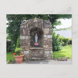 Cartão Postal Irlanda, Rua Grotto. Igreja de Maria, Campo, Co. K