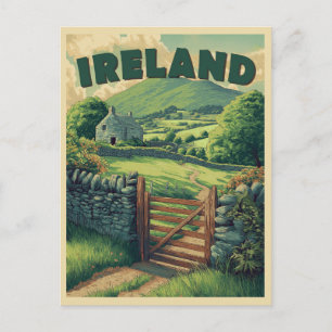Cartão Postal Irlanda Rural Antiga