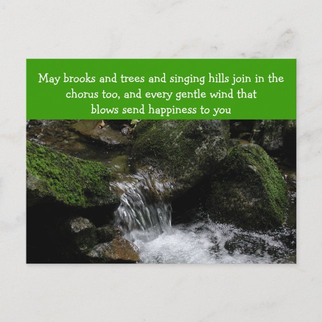 Cartão postal irlandês de bênção (Frente)