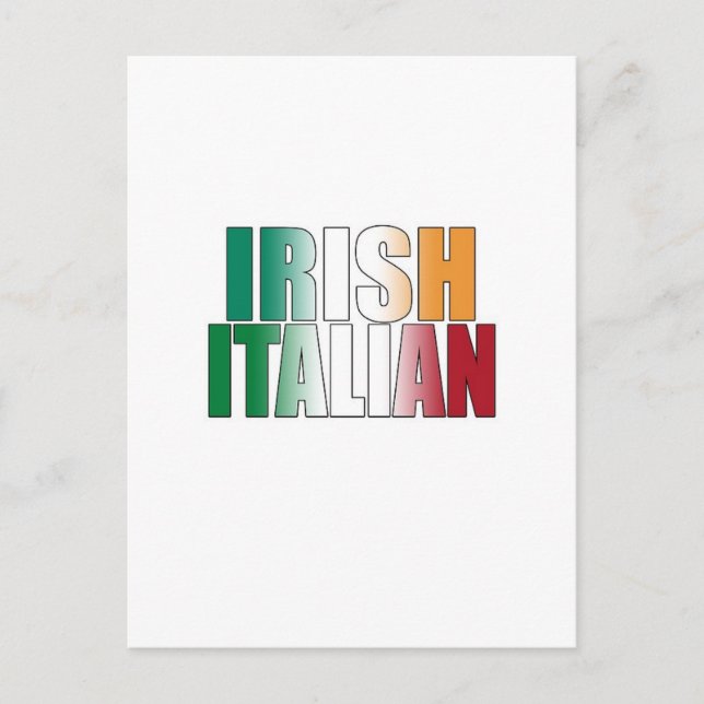 Cartão Postal Irlandês italiano (Frente)