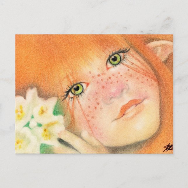 Cartão postal irlandês Pixie Fairy (Frente)