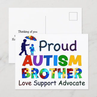 Cartão Postal Irmão Autismo Orgulhoso