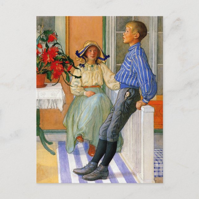 Cartão Postal Irmão e Irmã Suecos 1911 (Frente)