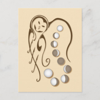 Cartão Postal Irmão Owl : Cartão-postal Sister Moon