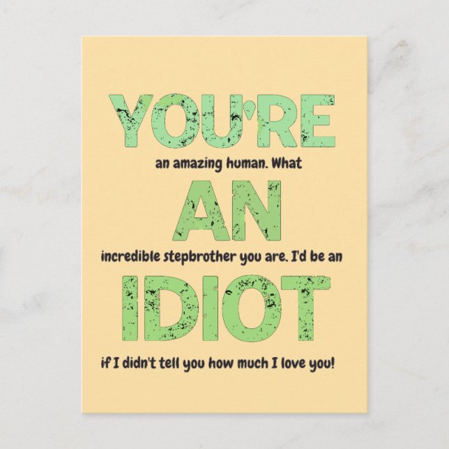 Cartão Postal Irmão por afinidade, você é um presente humano inc (Frente)