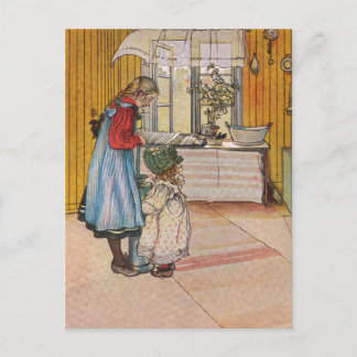 Cartão Postal Irmãs - Koket av Carl Larsson
