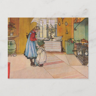 Cartão Postal Irmãs - Koket av Carl Larsson