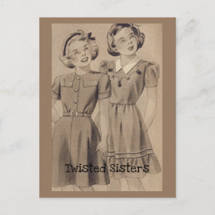Cartão Postal Irmãs Torcidas