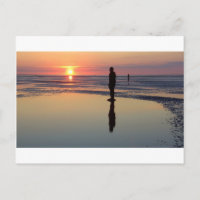 Iron Men at Sunset, Crosby, Liverpool UK