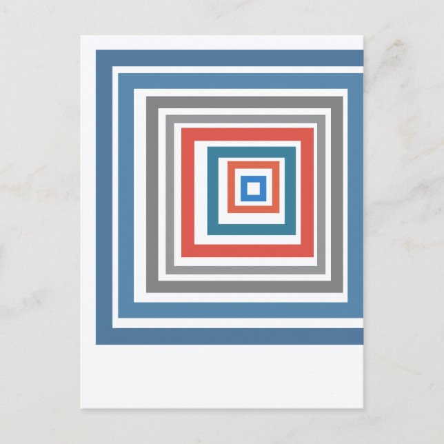 Cartão Postal Irregular Squares (Frente)