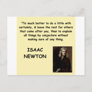 Cartão Postal isaac newton