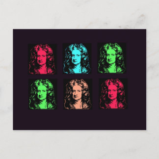 Cartão Postal Isaac Newton Collage