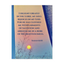 Isaiah 61:10 Eu me deleito grandemente na Bíblia d