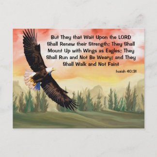 Cartão Postal Isaías 40:31 Monte nas Asas Eagle