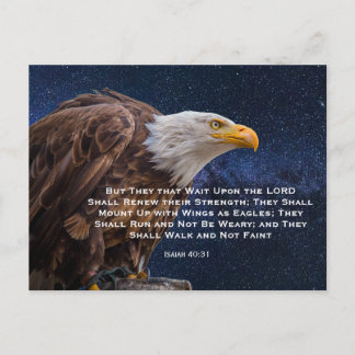 Cartão Postal Isaías 40:31 Monte nas Asas Eagle