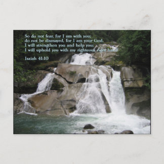 Cartão Postal Isaías 41:10 Cachoeira