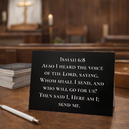 Cartão Postal Isaías 6:8 Eis-me Aqui, Enviai-me Missões Cristãs