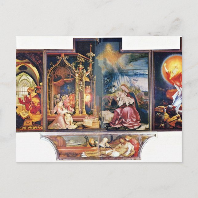 Cartão Postal Isenheim Antigo Altar Altar No Antonine Isenhe (Frente)