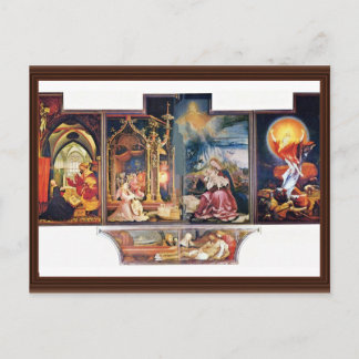 Cartão Postal Isenheim Antigo Altar Altar No Antonine Isenhe