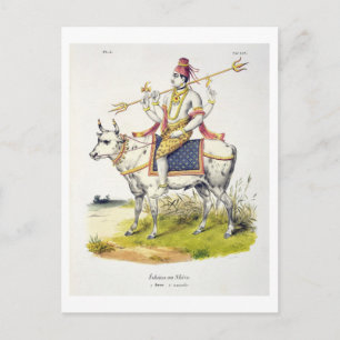 Cartão Postal Ishana ou Shiva, gravada por C. de Motte (1785-183