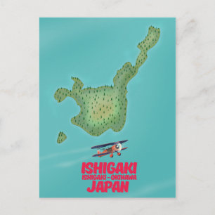Cartão Postal Ishigaki Okinawa, Japão mapa