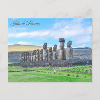 Cartão Postal Isla de Pascua, (Ilha da Páscoa), Chile