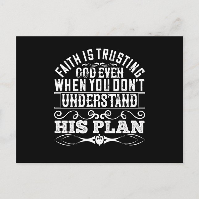 Cartão Postal Islã - Fé é Confiar em Deus (Frente)